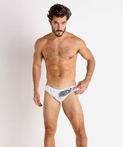 LARGE-LASC Fashion Sparkles Brief Transformer Sequined Briefs White &amp; Silver 1 - £66.82 GBP