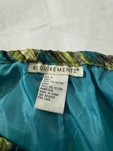 Requirements Women's Green Side Zip Pull-On Skirt Size Large Measured Waist 33" image 3