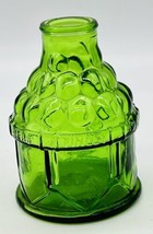 Wheaton Green Glass Drum Cannonballs Bitters Bottle 3.5&quot; Vintage New Jersey - £17.64 GBP