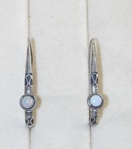 Ornate Sterling Bali Opal Pierced Dangle Earrings - £23.44 GBP