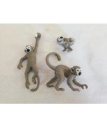 3PC Lot Chap Mei Squirrel Monkeys Toy Figures Hard Plastic - €7,72 EUR
