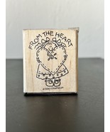 Vtg Stampin Up Stamp From The Heart Single Stamps ONLY 2x2.25” Love 1996 - $111.04 MXN