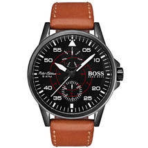 Hugo Boss Men&#39;s Pilot Aviator Black Dial Watch - 1513517 - $181.79