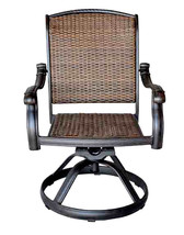 Patio outdoor Furniture Swivel Dining Chair set of ( 8 ) Cast aluminum B... - $42,918.57 MXN