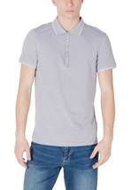 Armani Exchange Men Polo Grey Designer Shirt Logo 2025 Collection - $126.17 CAD
