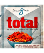 1962 Total Cereal General Mills Advertisement Vintage Breakfast Foods DWXX6 - $460.99 MXN