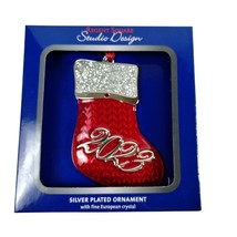 Regent Square 2023 Silver Plated Christmas Ornament with Fine European Crystals - $6.76