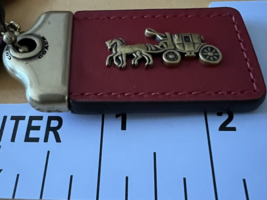 SZ XL COACH 1941  COACH &amp; CARRIAGE LEATHER key METAL BAG CHARM FOB 2.5” - $98.90