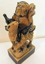 Vintage Figure of an Immortal China On Deer 5 Inches - $28.71