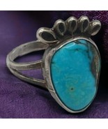 Vintage Sterling Silver Turquoise Ring Size 7.5, - €39,07 EUR