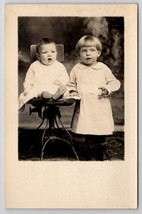 RPPC Cute Kids Funny Face On Baby Thompson Family Salem IA Postcard U30 - £11.94 GBP