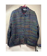 Chico&#39;s Design Womens Multi Color Knit Tweed Jacket Silk Blend Size 3 US... - $38.48 CAD