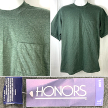 Honors Single Stitch Vtg Pocket T-Shirt Large size Mens Forest Heather USA 50/50 - £26.05 GBP