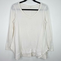 No Comment Waffle Knit White Oversized Top Shirt Size Medium M Womens - £5.44 GBP