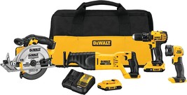 Dewalt 20V Max Combo Kit, Compact 4-Tool (DCK423D2) - £310.89 GBP