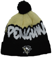 Pittsburgh Penguins 47 Brand Youth NHL Team Logo Pom Knit Hockey Hat Beanie - £12.09 GBP