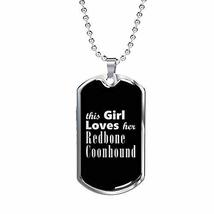Redbone Coonhound v2s - Luxury Dog Tag Necklace Lover Owner Mom Gifts - £32.13 GBP