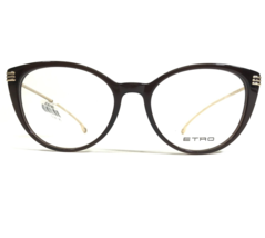 Etro Eyeglasses Frames ET2646 210 Polished Brown Gold Cat Eye Full Rim 53-18-140 - £54.99 GBP