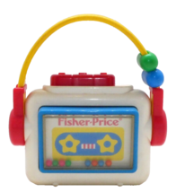 VTG FISHER PRICE 1992 Baby Cassette Tape Player Rattle Squeak Toy Multic... - $14.99
