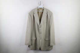 Vintage 90s Mens 50 Long Super 150s Knit Fabric 3 Button Suit Coat Jacke... - $49.45