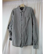 Vans Off the Wall Gray Long Sleeve Button Front Top Large Roll &amp; Button ... - £4.48 GBP