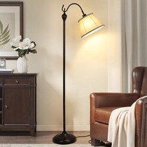 Traditional Floor Lamp Vintage Standing Reading Black Living Room Adjustable New - £57.15 GBP