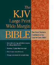 KJV Large Print Wide Margin Bible by Hendrickson Bibles (2013, Bonded... - £136.24 GBP