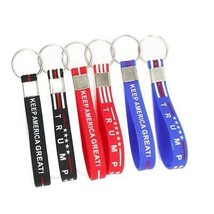 3  PACK Trump Silicone Bangle Key Chain Bracelet#162 holder election pre... - £7.57 GBP