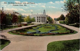 Sunken Gardens Kansas City MO Postcard PC572 - £3.92 GBP