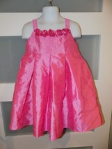 Disney Pink Dress w/Rose Neckline Size 4T Girls NEW - £20.42 GBP