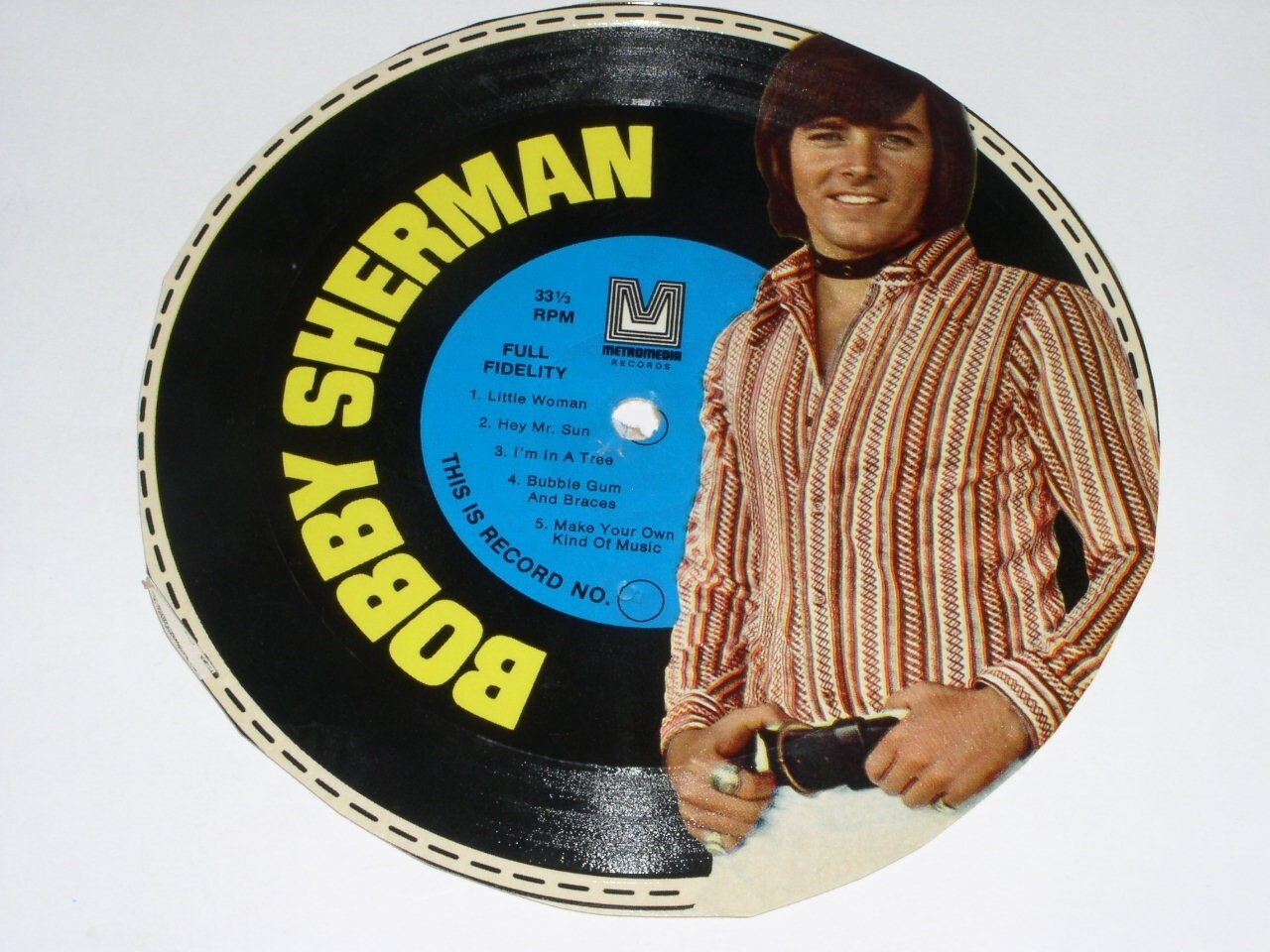 Bobby Sherman Cardboard Cereal Box Record Make Your Own Kind Of Music Vi... - $24.99