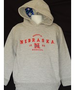 Boys Hooded Sweatshirt Nebraska Cornhuskers Size 4 Kids Gray Pullover Ho... - $18.66