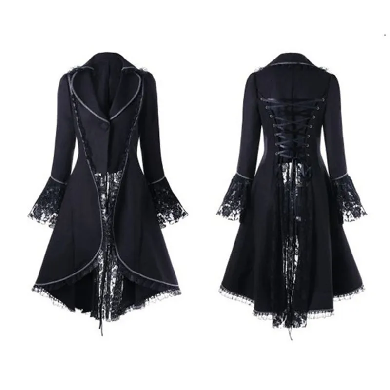 Renaissance Victorian Woman Jacket Medieval Steam Coat  Up age Tuxedo  Party Cos - £128.06 GBP
