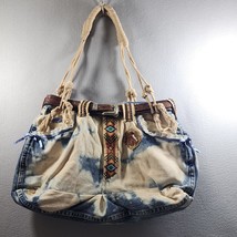 Vintage Handmade Crafted Western Wrangler Authentic Jean Purse With Leat... - $930.57 MXN