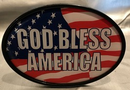 Knockout God Bless America Trailer Hitch 2&quot; Receiver Cover New - £6.27 GBP