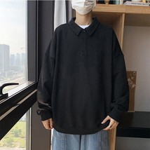 Fashion Casual  Shirt White Loose Solid Color Man Sweatshirts New High Quality L - £111.63 GBP