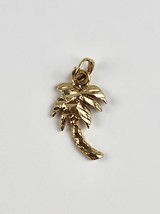 14k Yellow Gold Palm Tree Charm for Bracelet or Necklace Beach Hawaii CA - £40.66 GBP