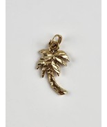 14k Yellow Gold Palm Tree Charm for Bracelet or Necklace Beach Hawaii CA - £40.33 GBP