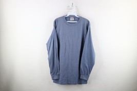 Vtg 90s Streetwear Mens M Faded Blank Heavyweight Long Sleeve T-Shirt Cotton USA - £31.61 GBP