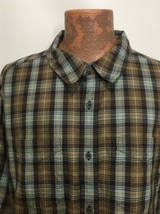 Horny Toad 2XL Brown Blue Plaid Cotton Long-Sleeve Shirt - $28.91