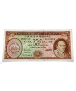 1976 Macau 5 Patacas Note in UNC Condition, P-54a.4 - $100.69 CAD
