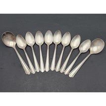 Lot 10 pcs 1934 WM A Rogers A1 Plus Silver Oneida Malibu 2 Soup 8 TeaSpoons - £18.20 GBP