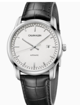 Calvin Klein CK Men&#39;s Infinite Too Automatic Leather Watch #K5S341CX - £478.16 GBP