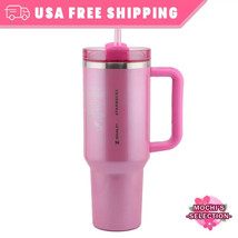 STANLEY X STARBUCKS WINTER PINK CUP 40oz TUMBLER LIMITED EDITION FAST FR... - £39.27 GBP