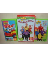 The Wiggles VHS Video Lot of 3 - Wiggly Play Time, Toot Toot, Wiggly wig... - $19.79