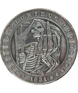 Hobo Nickel Fantasy Medal - Muerte y Rebelión en 1921 Morgan - $18.56 CAD