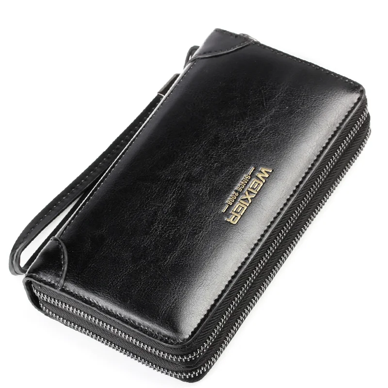 Men Wallets Leather Men Clutch Bags Koffer Wallet Leather Large Long Wallet With - £18.17 GBP