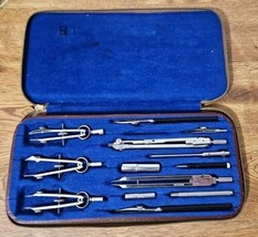 VINTAGE German Drafting Compass Set Drawing Instruments SET with Leather... - £18.27 GBP