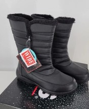 TOTES Womens Black JENNIFER Waterproof Winter BOOTS Size 9M - £29.28 GBP
