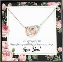 Future Wife Fiance Gift Light Up My Life Inseparable Love Pendant 18k Rose Gold  - £51.21 GBP